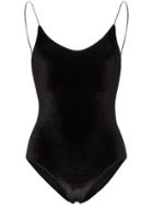 Oseree Travaillé Velvet Swimsuit - Black