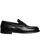 Burberry Leather Penny Loafers - Black