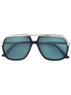 Gucci Eyewear Embellished Aviator Sunglasses - Black