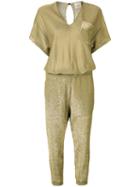 Nude - Glittery Cropped Jumpsuit - Women - Polyamide/polyester/viscose - 40, Grey, Polyamide/polyester/viscose