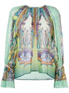 Etro Paisley Print Blouse, Women's, Size: 46, Silk/acetate/polyester
