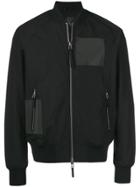 Emporio Armani Plain Bomber Jacket - Black