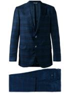 Fashion Clinic Timeless Two-piece Plaid Suit - Blue