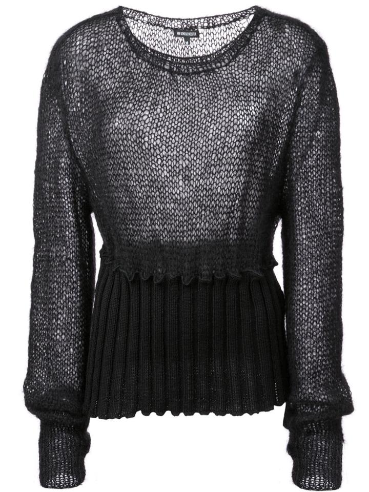 Ann Demeulemeester Loose Knit Jumper - Black
