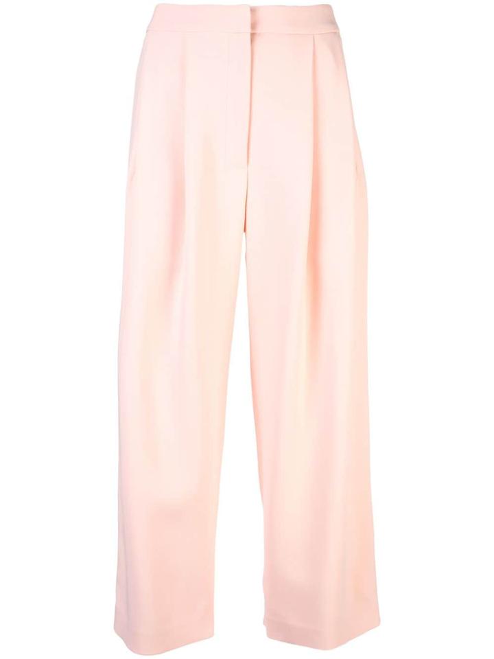 Adam Lippes Cady Pleat Front Culottes - Pink