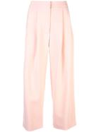 Adam Lippes Cady Pleat Front Culottes - Pink