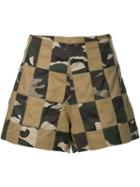 Manning Cartell Patchwork Shorts, Women's, Size: 10, Brown, Cotton