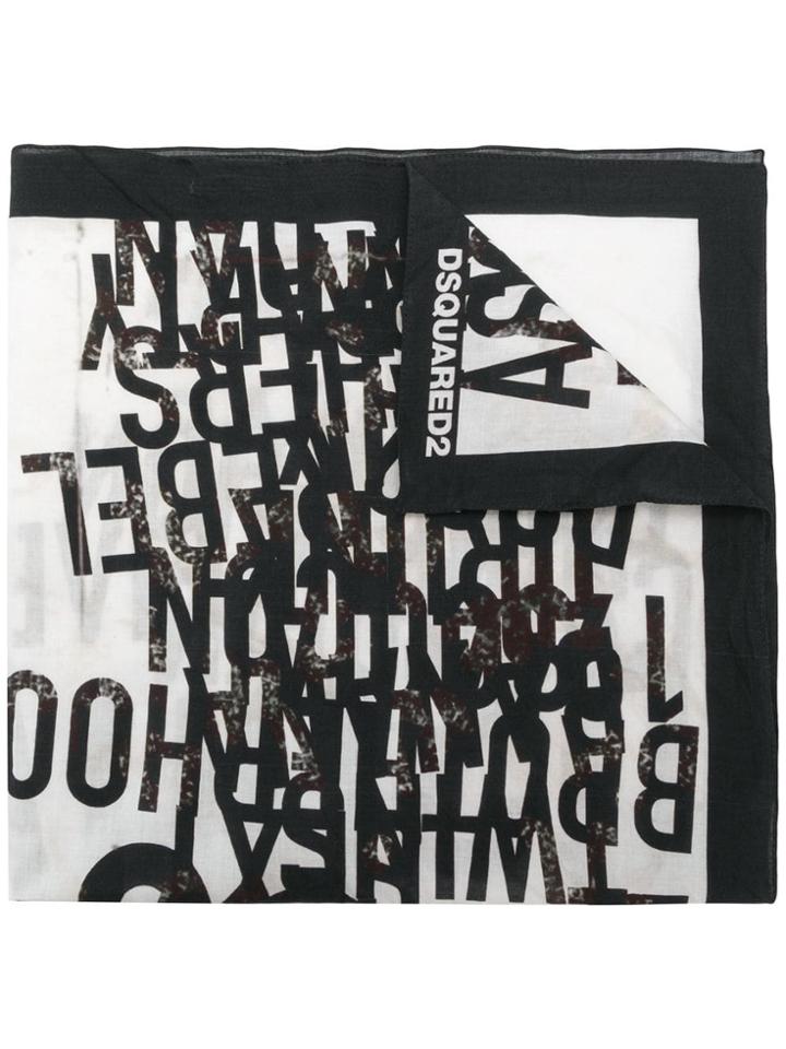 Dsquared2 Logo Foulard - Black