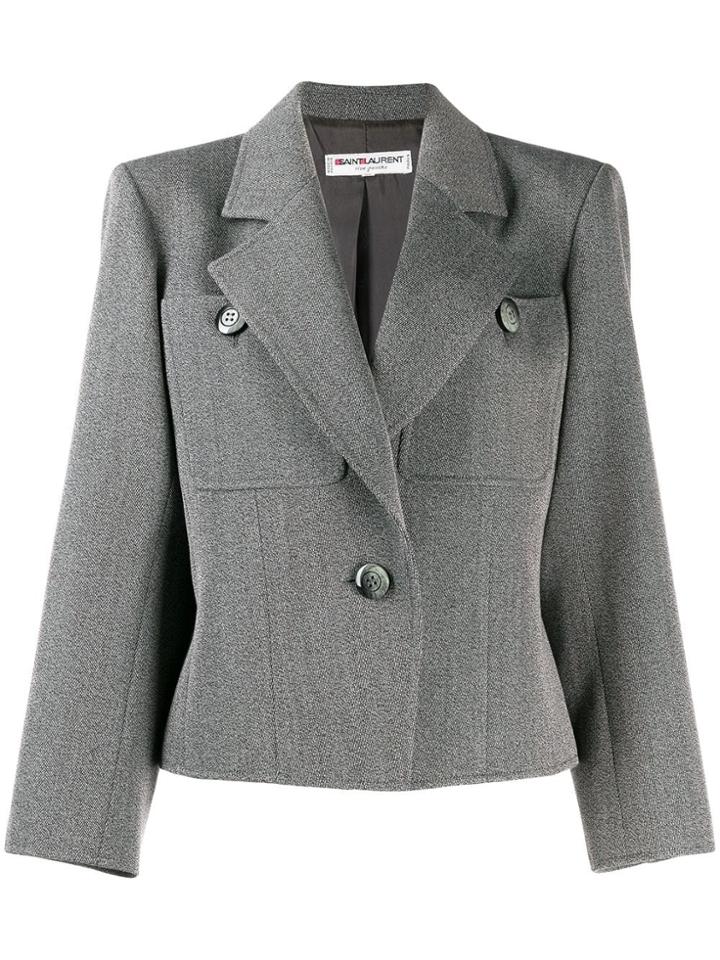 Yves Saint Laurent Pre-owned 1980's Straight Tailored Blazer - Grey