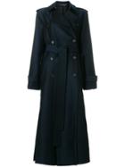 Rokh Belted Trench Coat - Blue