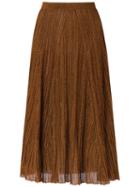 Gig - Knit Midi Skirt - Women - Polyester/viscose - P, Brown, Polyester/viscose