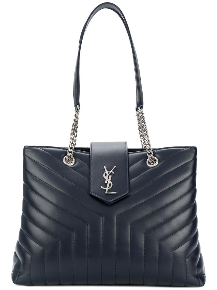 Saint Laurent Large Loulou Shopping Bag - Blue