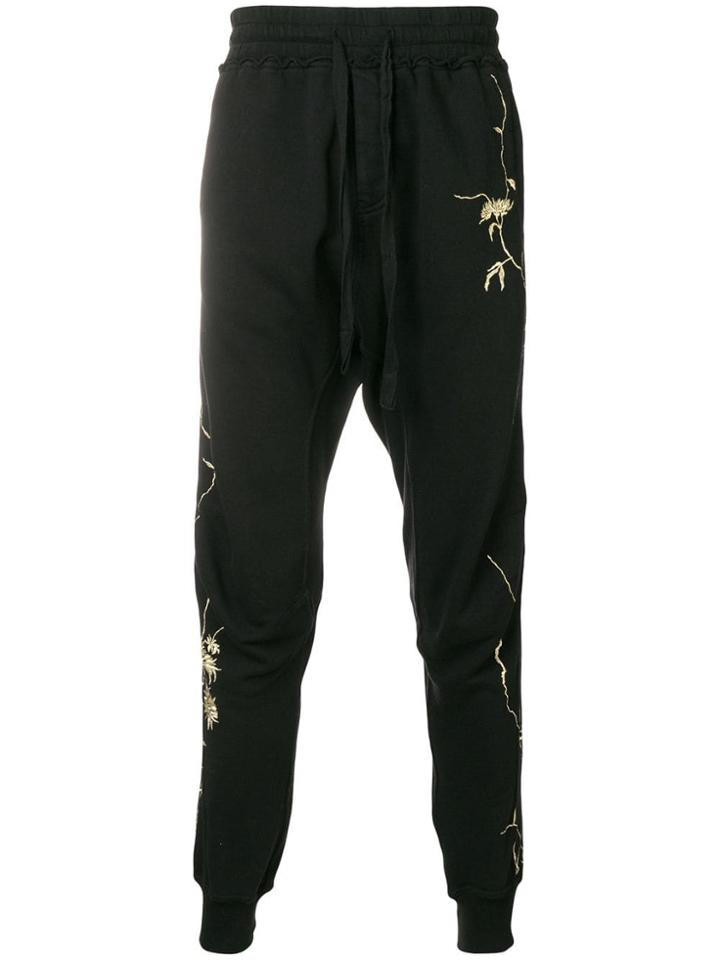 Haider Ackermann Floral Track Pants - Black