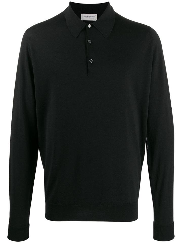 John Smedley Polo Jumper - Black