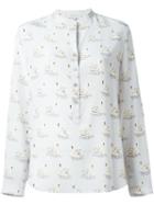 Stella Mccartney 'eva' Duck Print Shirt, Women's, Size: 44, Grey, Silk