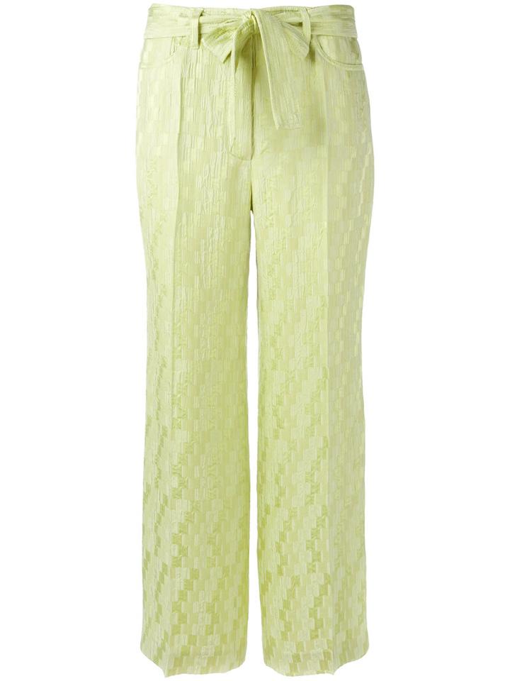 Etro - Jacquard Cropped Trousers - Women - Silk/viscose - 40, Women's, Green, Silk/viscose