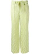 Etro - Jacquard Cropped Trousers - Women - Silk/viscose - 40, Women's, Green, Silk/viscose