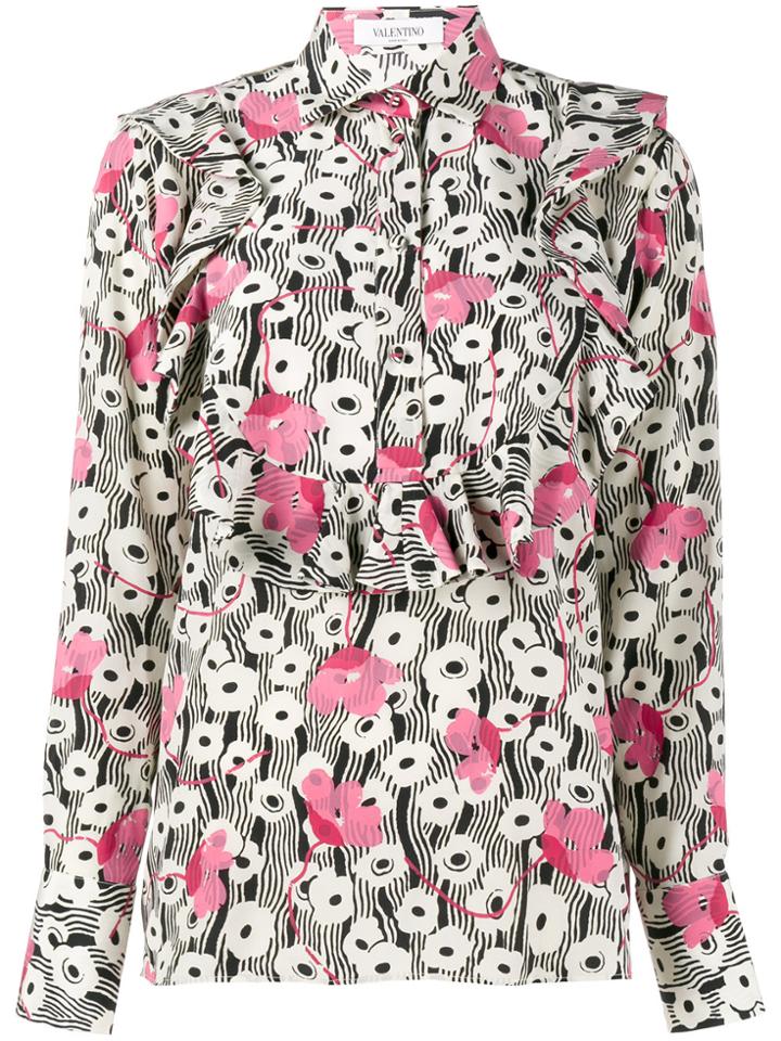 Valentino Circle Flowers Print Blouse - Multicolour
