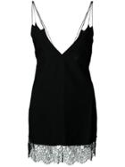 Khaite Scalloped Lace Hem Blouse - Black