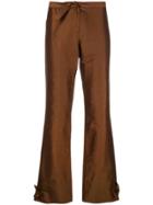 Romeo Gigli Vintage Knot Detailing Bootcut Trousers - Brown