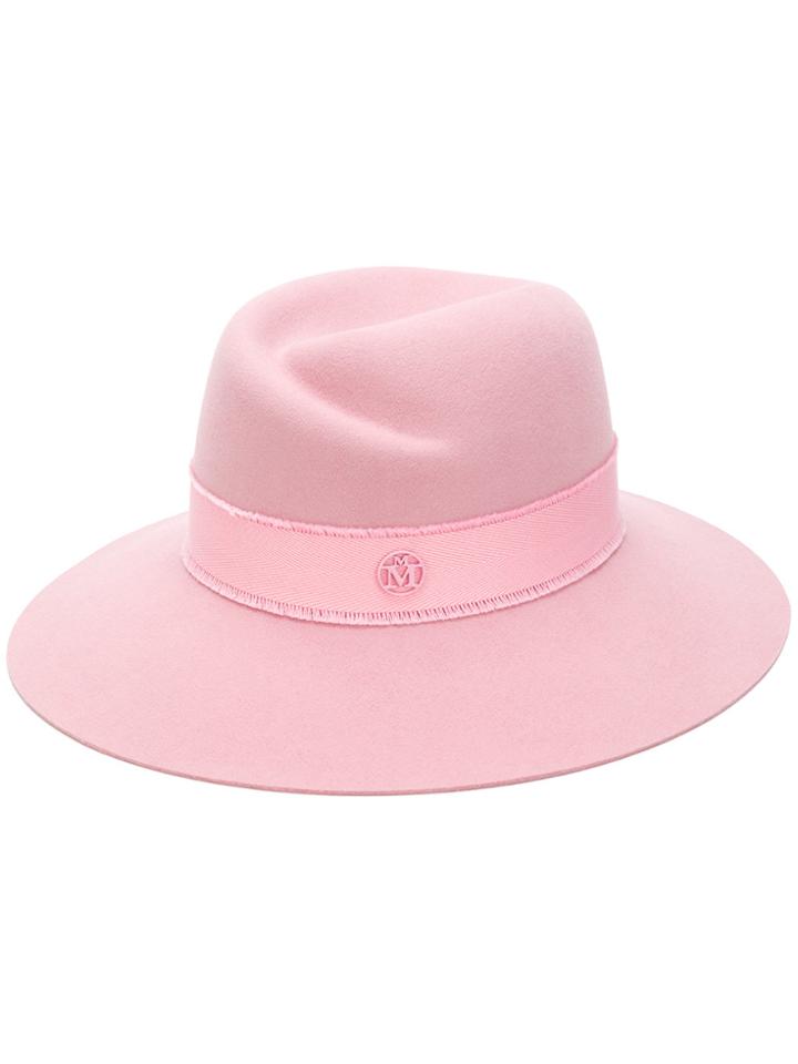 Maison Michel Virginie Fedora Hat - Pink & Purple