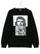 Neil Barrett Kids Che Guevarius Hybrid Print Sweatshirt - Black