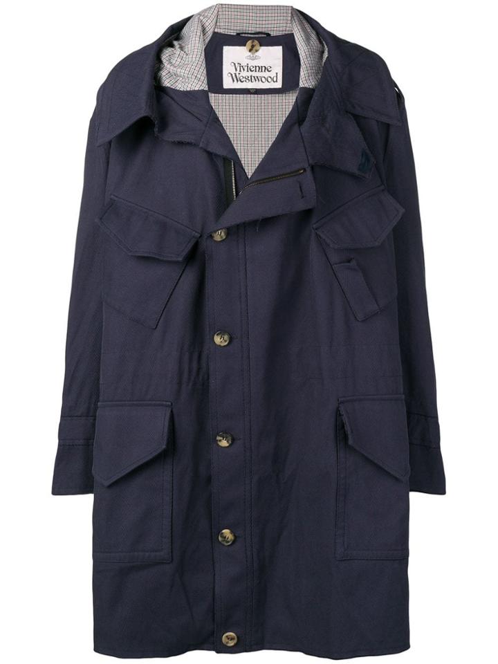 Vivienne Westwood Oversized Parka Coat - Blue