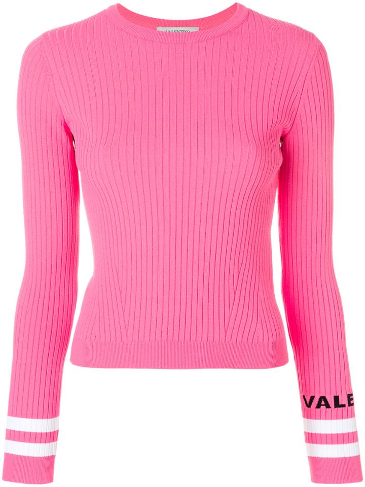 Valentino Ribbed Top - Pink & Purple