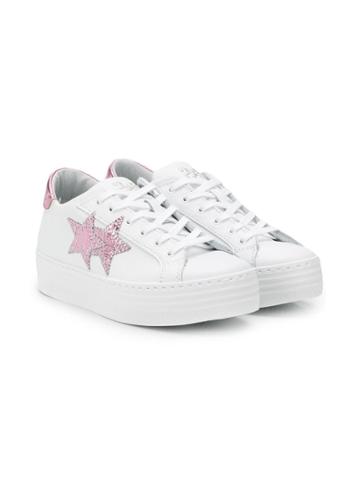 2 Star Kids Star Platform Sneakers - White