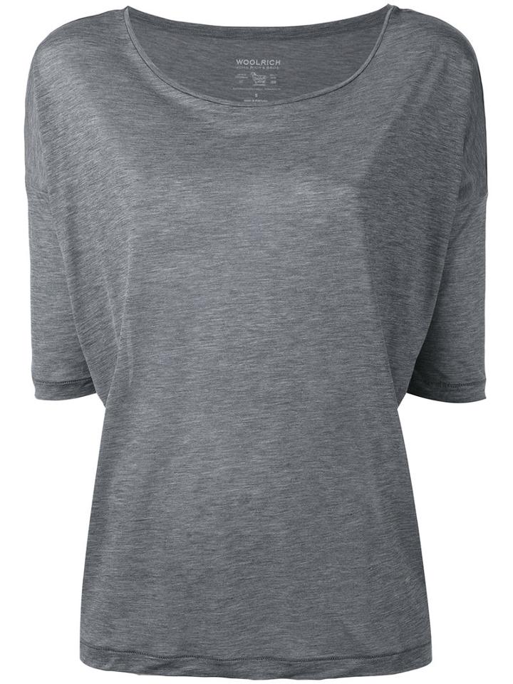 Woolrich - Slouch T-shirt - Women - Lyocell - L, Grey, Lyocell