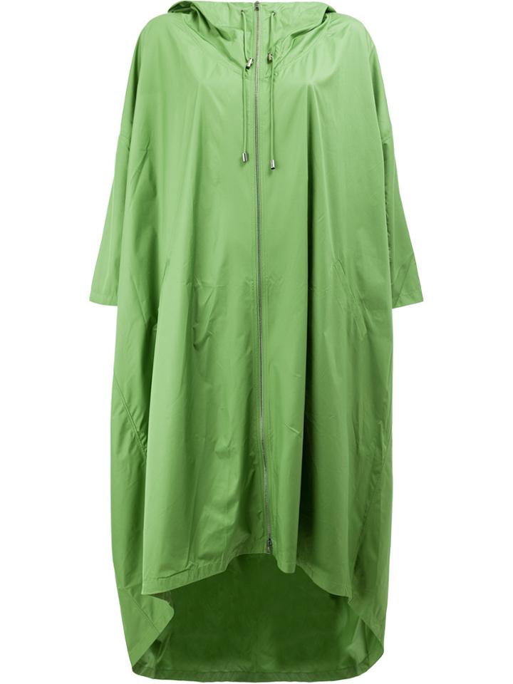 Lamberto Losani Long Hooded Raincoat - Green