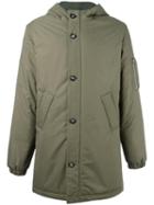 A.p.c. 'siberie' Parka, Men's, Size: Large, Green, Polyester/viscose/nylon