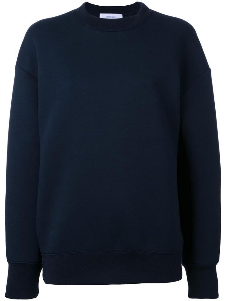 Le Ciel Bleu Classic Sweatshirt, Women's, Size: 36, Blue, Polyester/polyurethane/cotton