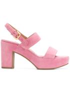 L'autre Chose Zeppa Sandals - Pink & Purple