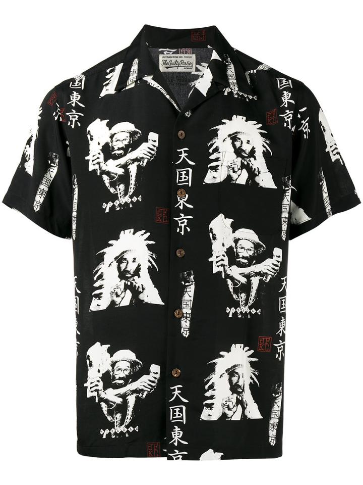Wacko Maria - 'lee Perry' Short Sleeve Shirt - Men - Rayon - Xl, Black, Rayon