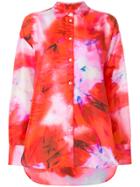 Msgm Abstract Print Shirt - Red