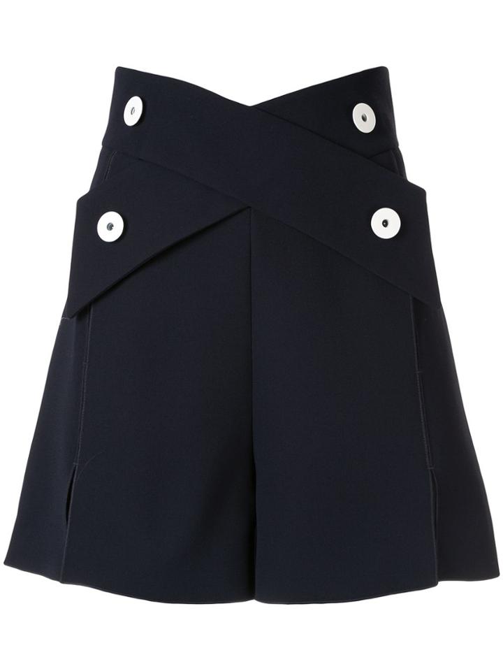 Comme Moi Crossover Strap Shorts - Blue