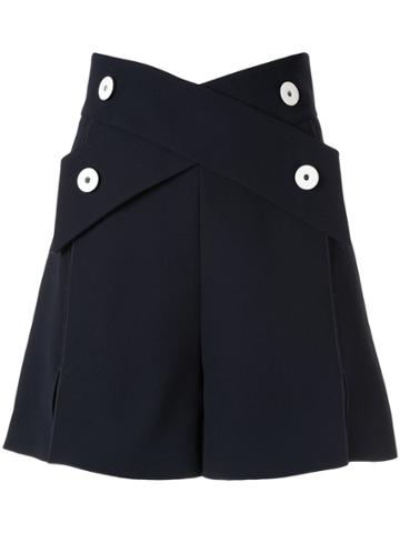 Comme Moi Crossover Strap Shorts - Blue