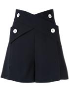 Comme Moi Crossover Strap Shorts - Blue