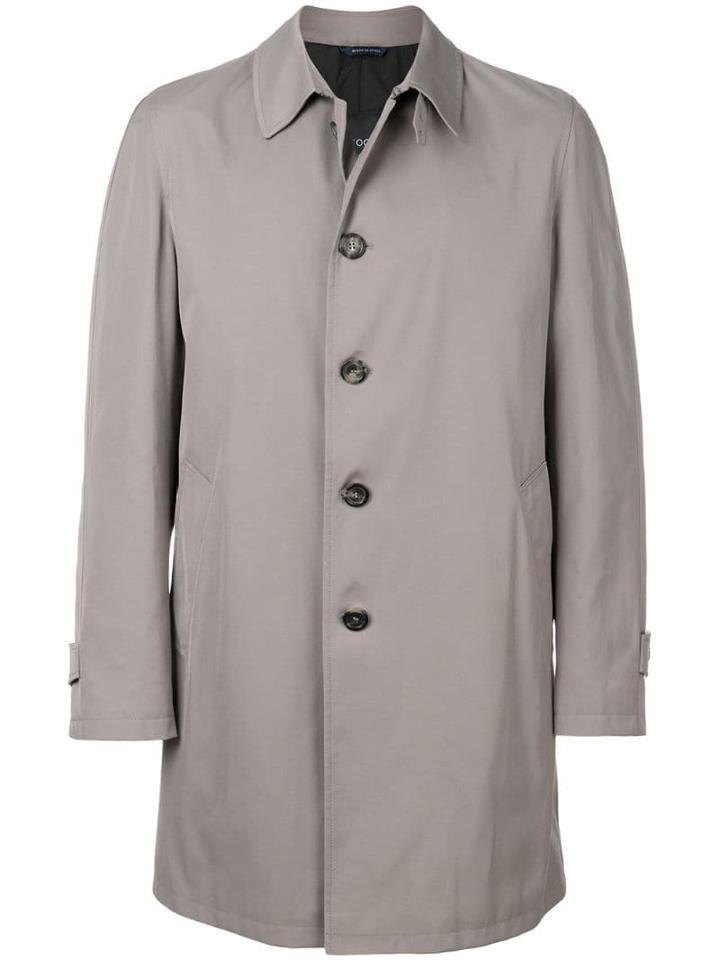 Dell'oglio Straight-fit Buttoned Coat - Neutrals
