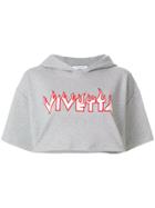 Vivetta Short Sleeve Logo Hoodie - Grey
