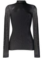 Luisa Cerano Turtleneck Slim-fit Top - Black