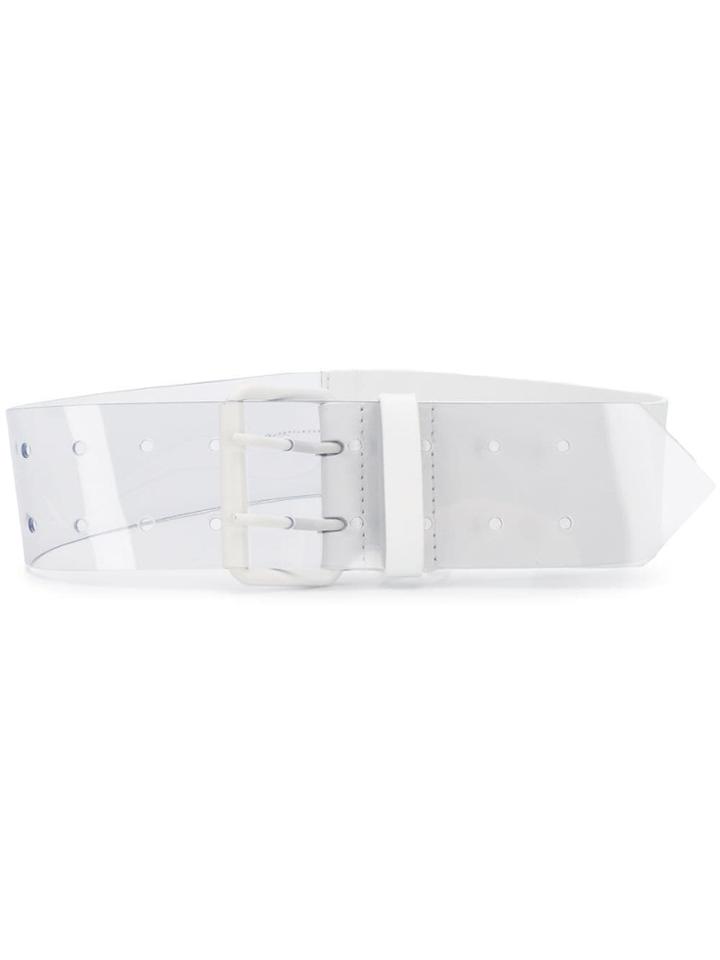 Mm6 Maison Margiela Transparent Belt - White