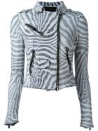 Numero 10 Zebra Print Jacket - Black