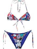 Etro Paisley Print Triangle Bikini