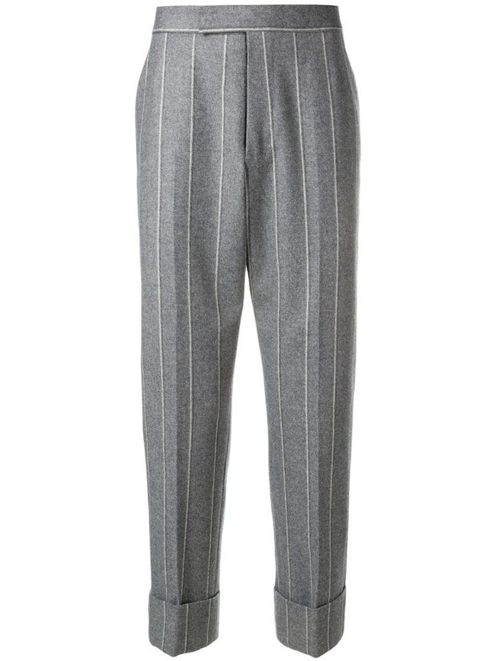 Thom Browne Tailored Striped Trousers - Grey