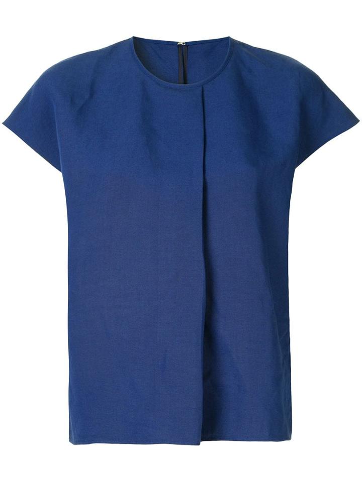 Ballsey Front Pleat Blouse - Blue
