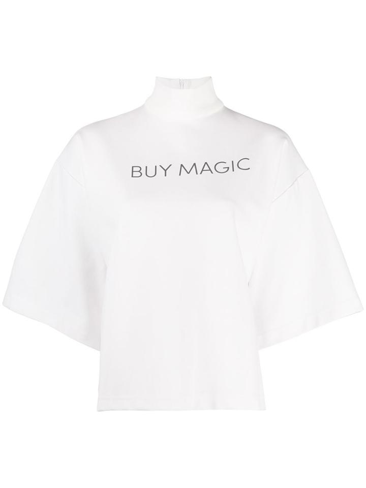 Atu Body Couture Short Sleeved Slogan Blouse - White