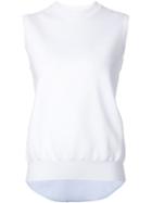 Alexander Wang Striped Back Tank Top, Women's, Size: S, White, Cotton/polyester