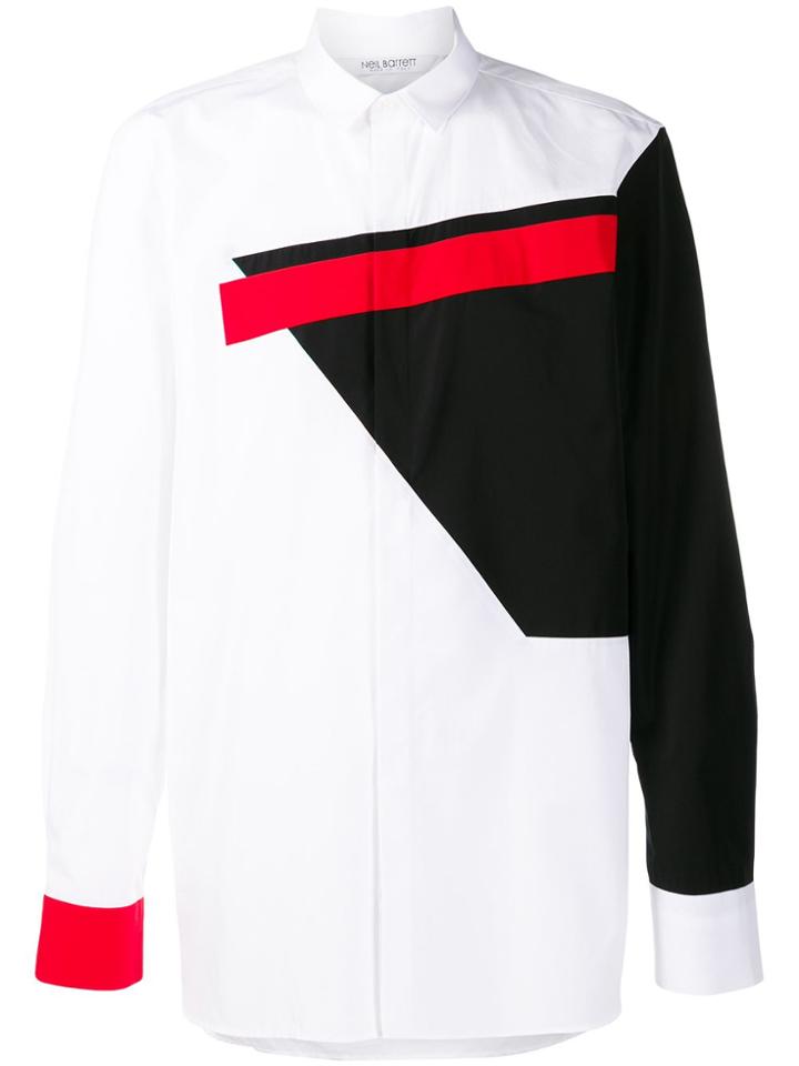 Neil Barrett Colour Block Shirt - White